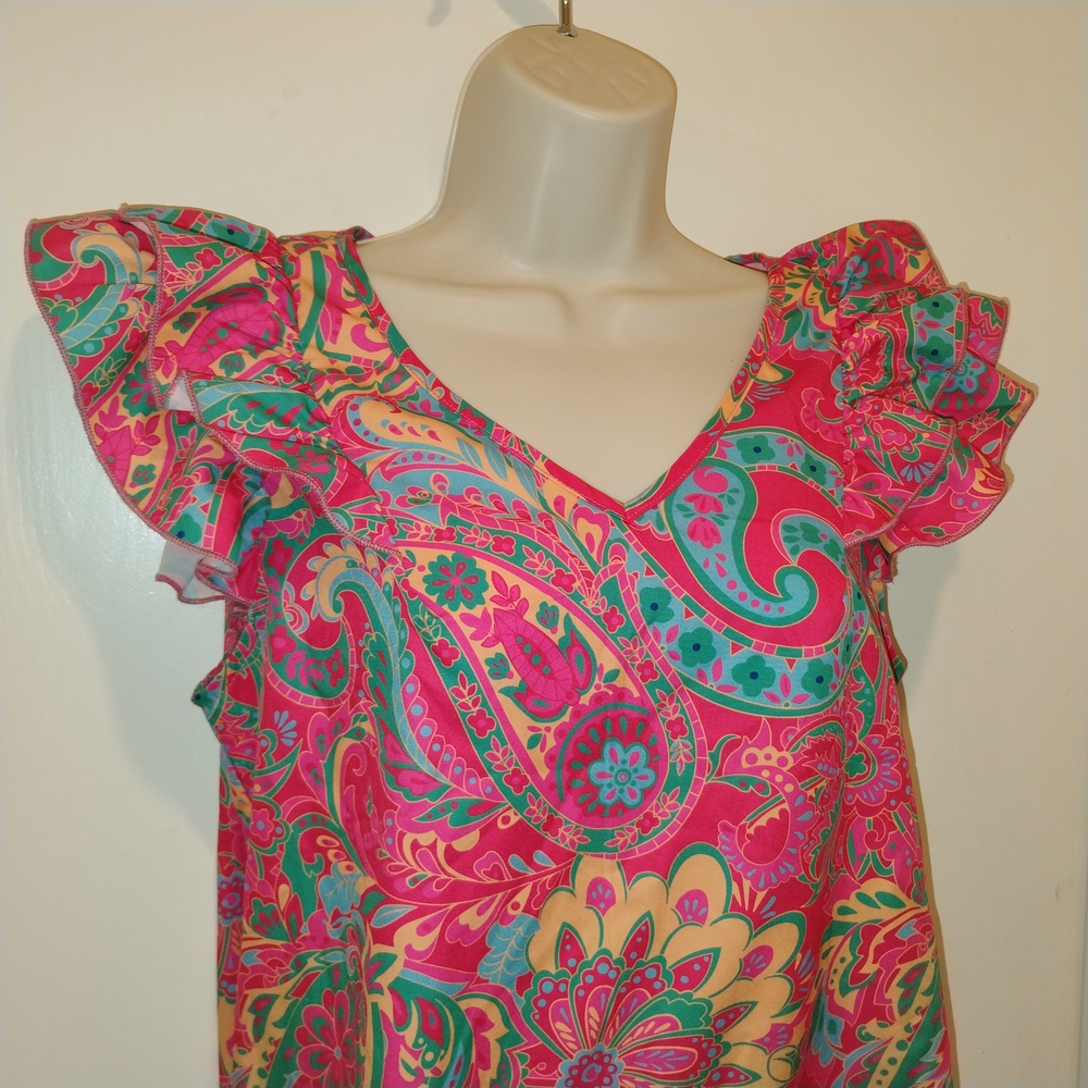 SHEIN Multicolor Paisley Ruffle Blouse - Picture 3 of 7